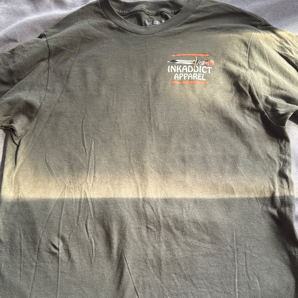 Ink Addict Olive Green Men's Tee